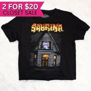 NWOT Sabrina Teenage Witch Licensed Graphic Crop T Shirt Merch Crew Neck Tee